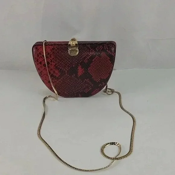 Rebecca Minkoff Red Leather Snakeskin Purse - Picture 6 of 13